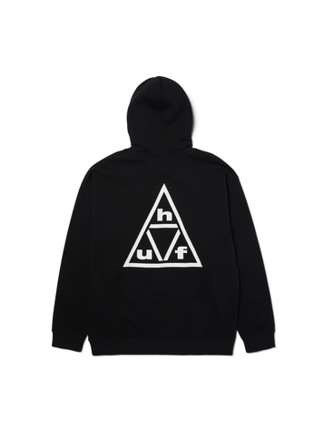 HUF HOMMES TRIPLE TRIANGLE PULLOVER HOODIE BLACK/WHITE
