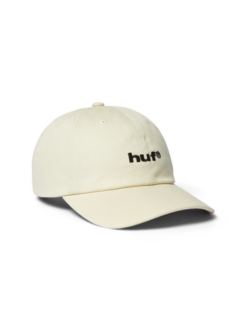 HUF MEN'S 89 EMBROIDERED 6-PANEL STRAPBACK HAT CREAM/BLACK