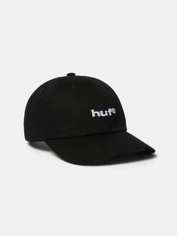 HUF MEN'S 89 EMBROIDERED 6 PANEL STRAPBACK HAT BLACK/WHITE