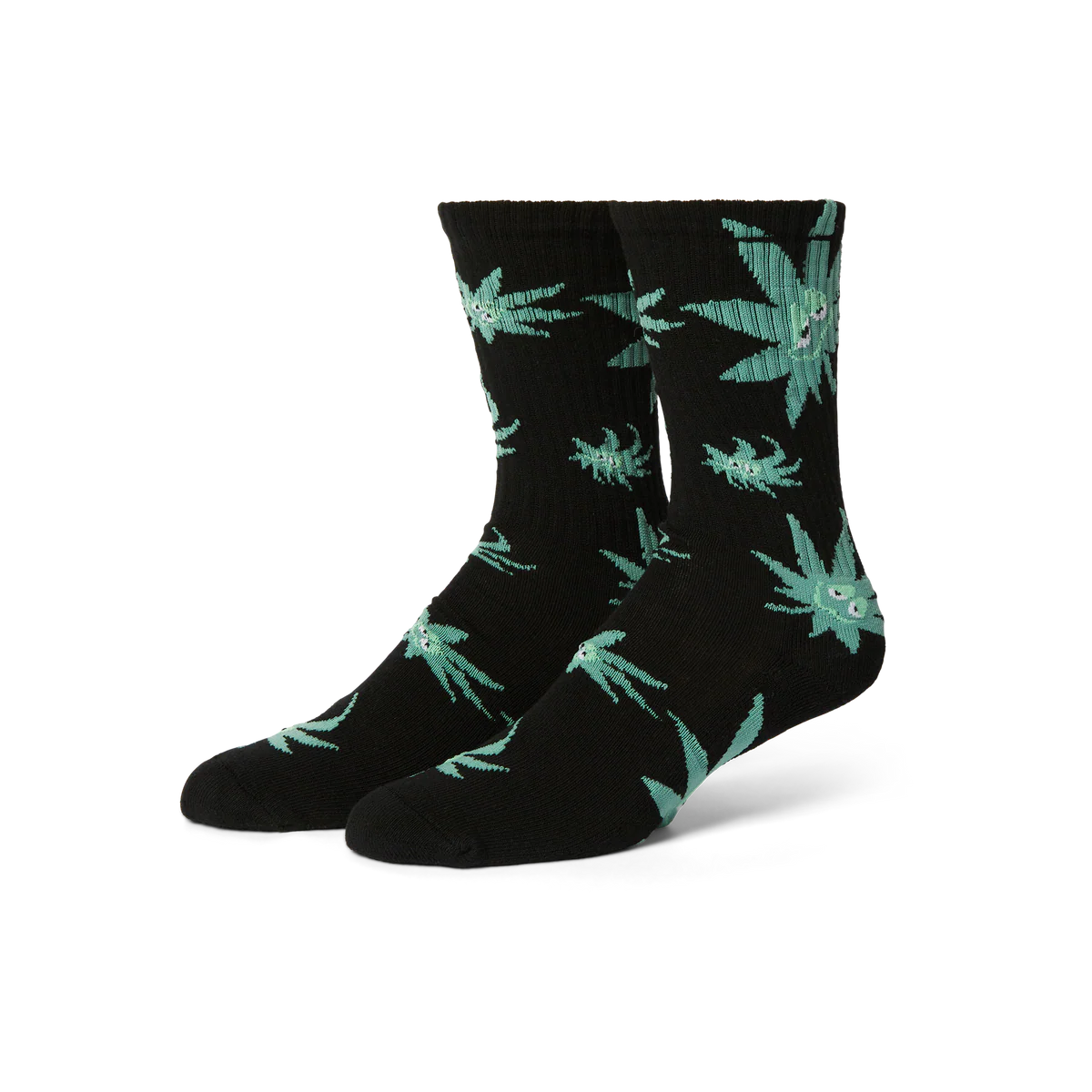 HUF HOMMES GREEN BUDDY EXHALE SOCKS