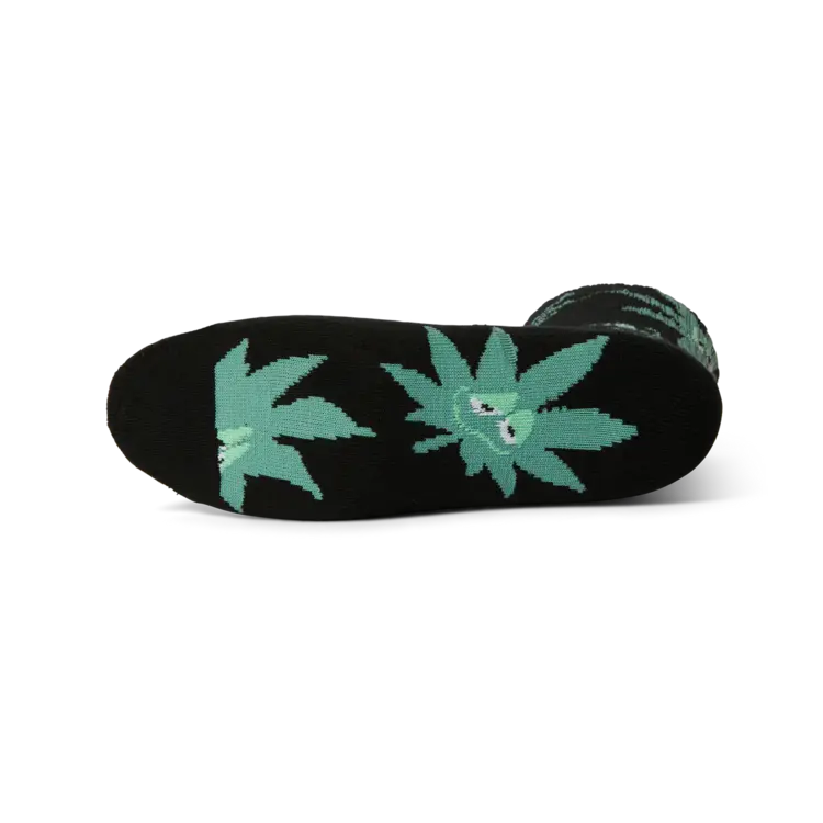 HUF MEN'S GREEN BUDDY EXHALE SOCKS