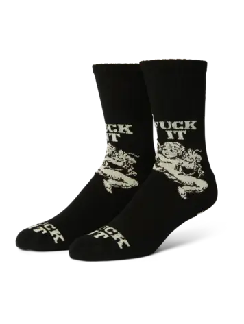 HUF MEN'S DIVINE CREW SOCKS BLACK