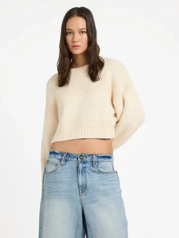 Volcom FEMMES DAYZ LIKE THIS SWEATER VINTAGE WHITE