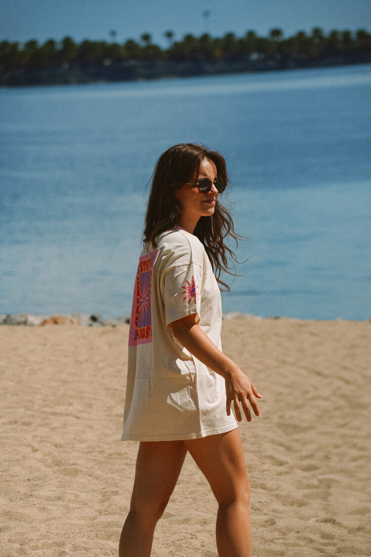 Notice the reckless FEMMES STAY SALTY OVERSIZED TEE IVORY