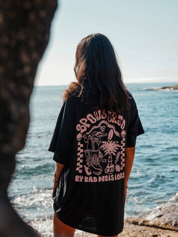 Notice the reckless FEMMES BAD DECISION TEE DRESS