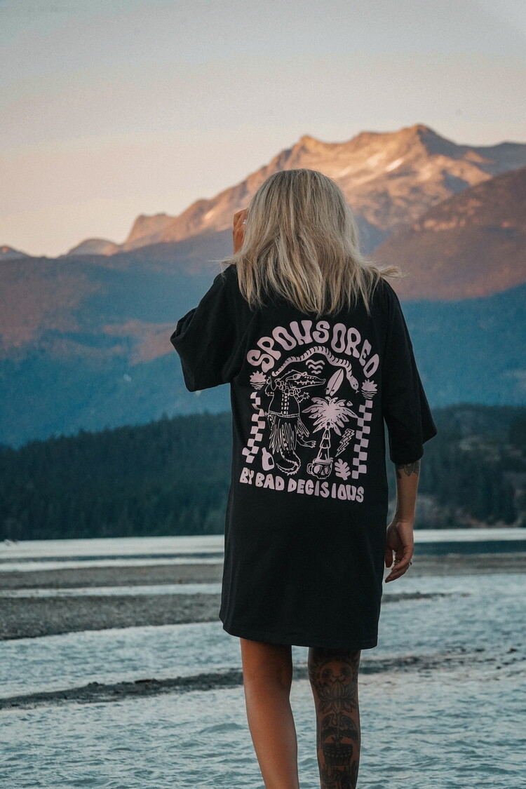 Notice the reckless WOMEN'S BAD DECISION TEE DRESS