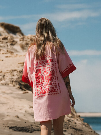 Notice the reckless FEMMES LOST IN PARADISE TEE DRESS