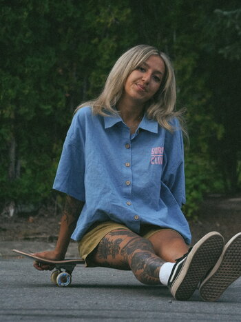 Notice the reckless FEMMES SURF CLUB SHORT-SLEEVE SHIRT