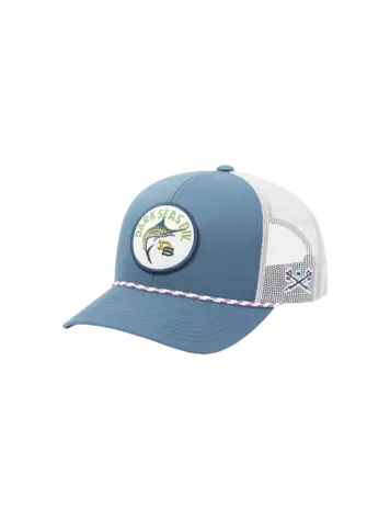 Dark Seas HOMMES GALLOWAY TRUCKER HAT BLUE/GREY