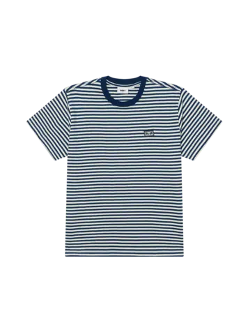 Obey MEN'S ESTABLISHED WORKS EYES STRIPE TEE NAVY PEONY MULTI