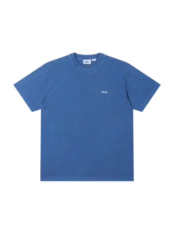 Obey MEN'S LOWERCASE PIGMENT TEE PIGMENT ELECTRIC INDIGO