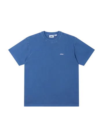 Obey HOMMES LOWERCASE PIGMENT TEE PIGMENT ELECTRIC INDIGO