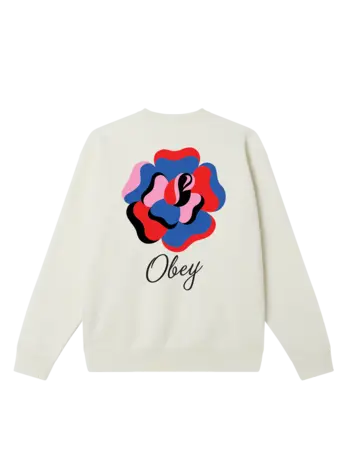 Obey HOMMES PAPER ROSE CREW OFF WHITE