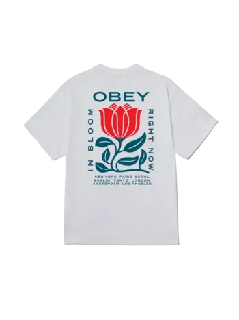 Obey HOMMES IN BLOOM CLASSIC T-SHIRT WHITE