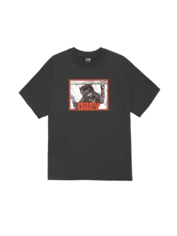 Obey MEN'S BEWARE CLASSIC T-SHIRT VINTAGE BLACK