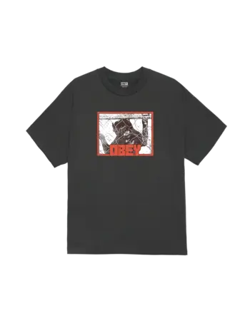 Obey HOMMES BEWARE CLASSIC T-SHIRT VINTAGE BLACK