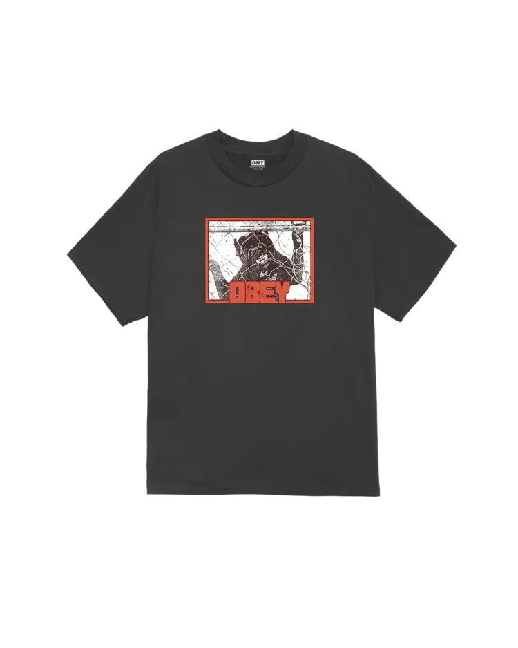 Obey MEN'S BEWARE CLASSIC T-SHIRT VINTAGE