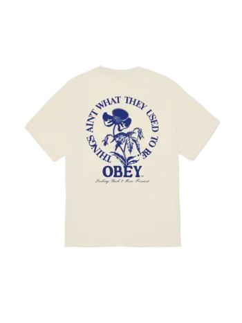 Obey MEN'S MOVE FORWARD CLASSIC T-SHIRT CREAM
