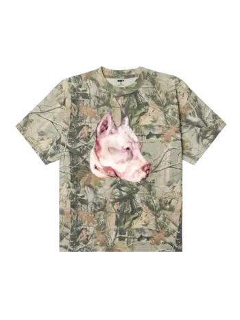 Obey MEN'S PIT HEAVYWEIGHT T-SHIRT LEAF CAMO