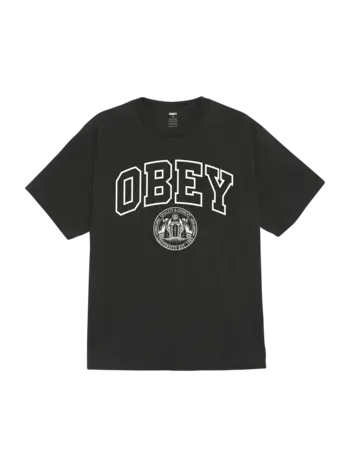 Obey HOMMES UNIVERSITY PIGMENT T-SHIRT PIGMENT DUSTY BLACK