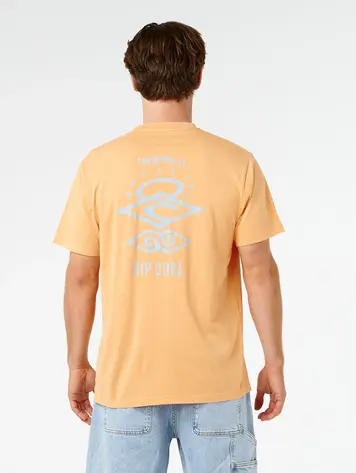 RIP CURL HOMMES SEARCH ICON RELAXED TEE MANDARIN ZEST