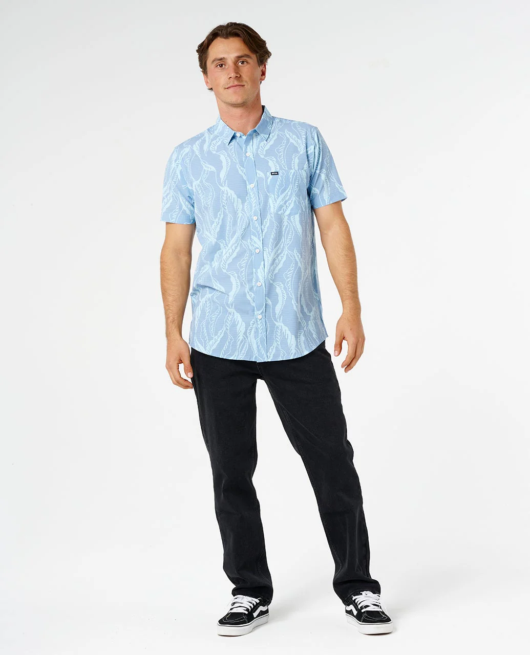 RIP CURL MEN'S VAPORCOOL SESSIONS AEROTECH SHORT SLEEVE SHIRT