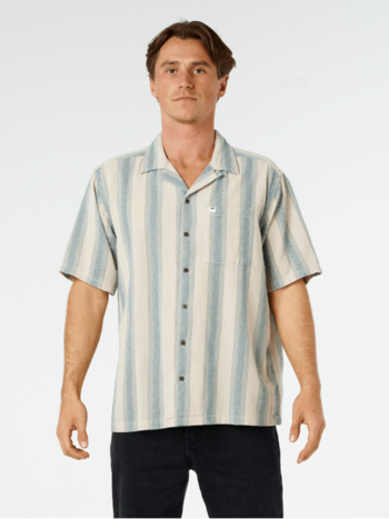RIP CURL MEN'S CLASSIC SURF WEAVER S/S SHIRT VINTAGE WHITE