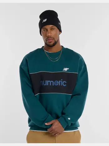 New Balance MEN'S NUMERIC TEAM CREW MEDUSA GREEN