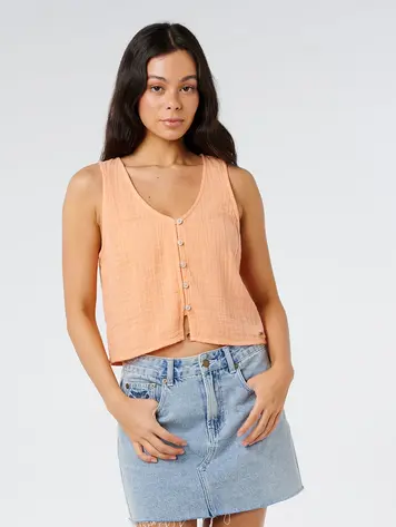 RIP CURL FEMMES PREMIUM SURF TOP PAPAYA