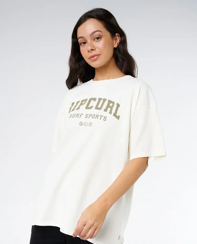 RIP CURL WOMEN'S VARSITY SPORTS HERITAGE TEE