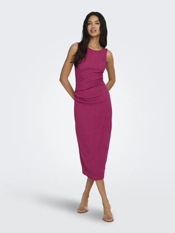 Only WOMEN'S LAVA S/L LONG DRESS SANGRIA