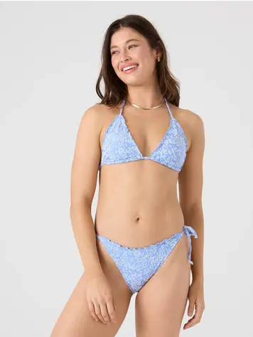 Roxy FEMMES MARGARITA TIE SIDE CHEEKY BAS DE BIKINI BLUE/WHITE