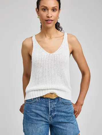 Gentle fawn WOMEN'S LIZZIE KNIT TANK WHITE