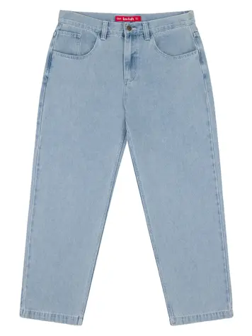 LOVIAH MEN'S OG BAGGY 5 POCKETS DENIM PANTS WHITE BLUE WASH