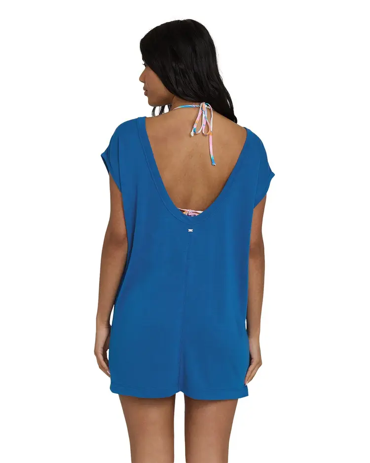 Billabong WOMEN'S HALLOW WAVE MINI SHORT SLEEVE DRESS