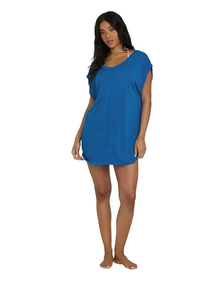 Billabong WOMEN'S HALLOW WAVE MINI SHORT SLEEVE DRESS