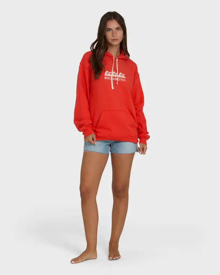 Billabong WOMEN'S SURFING IN TOWN PULLOVER FLEECE HOODIE