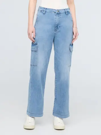 Du/er FEMMES PERFORMANCE DENIM LITE HIGH RISE CARGO PACIFIC