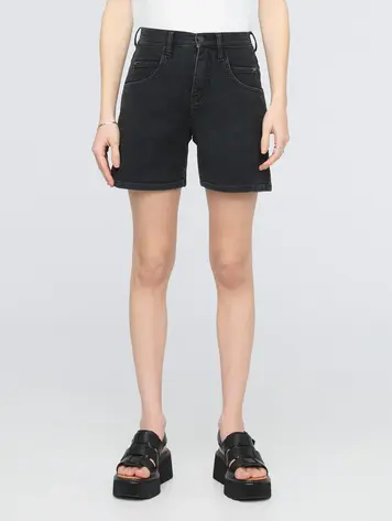 Du/er FEMMES STRETCH CANVAS HIGH RISE RELAXED SHORT BLACK