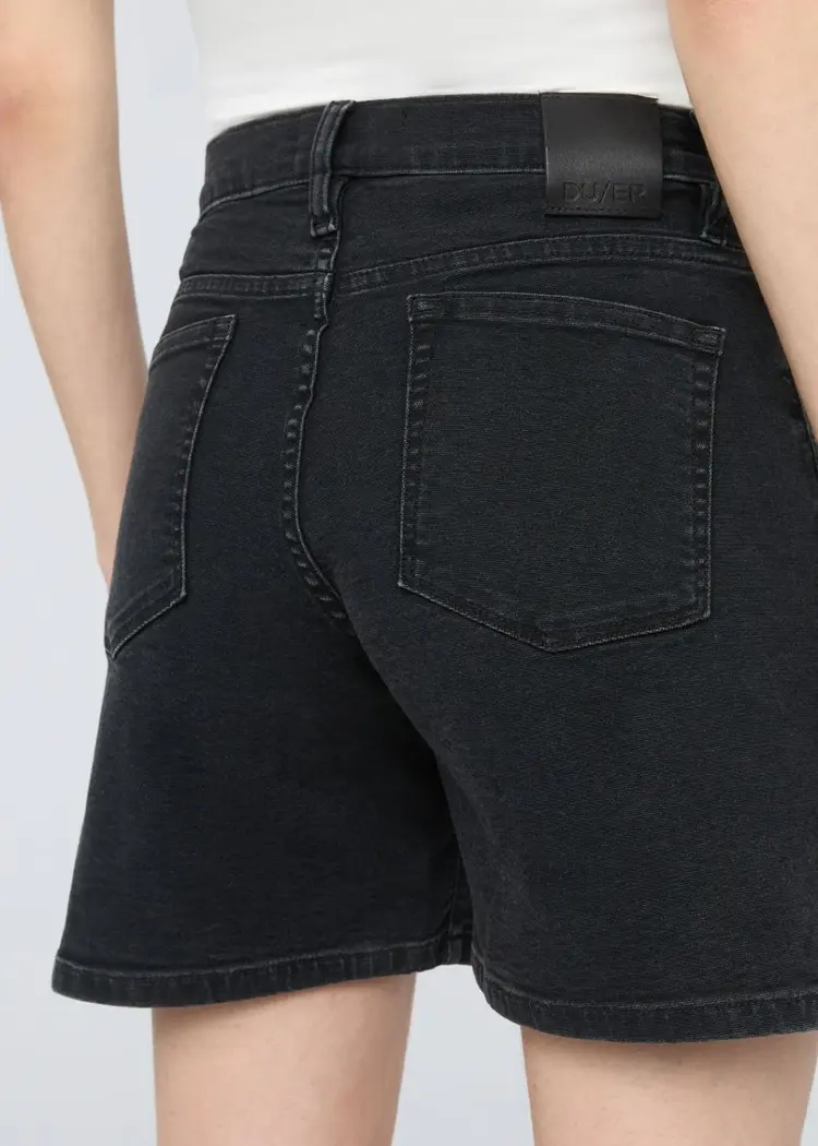 Du/er WOMEN'S STRETCH CANVAS HIGH RISE RELAXED SHORT