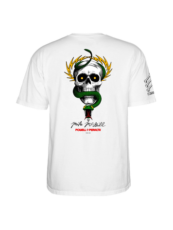 Powell Peralta MEN'S BONES BRIGADE McGILL T-SHIRT WHITE