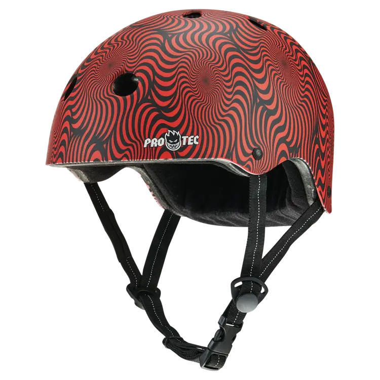 Pro-tec LOW PRO SPITFIRE HELMET RED SWIRL