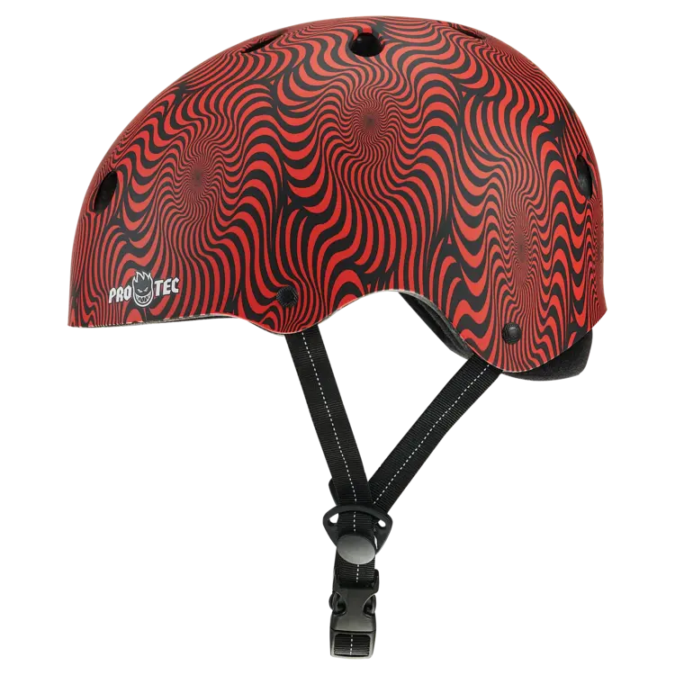 Pro-tec LOW PRO SPITFIRE HELMET RED SWIRL