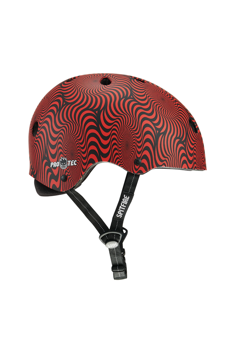 Pro-tec LOW PRO SPITFIRE HELMET RED SWIRL