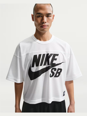 Nike SB HOMMES GFX MESH FOOTBALL JERSEY SKATE TOP WHITE