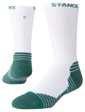 Stance MEN'S GOLF FAIRWAY RIBBED CREW SOCK WHITE
