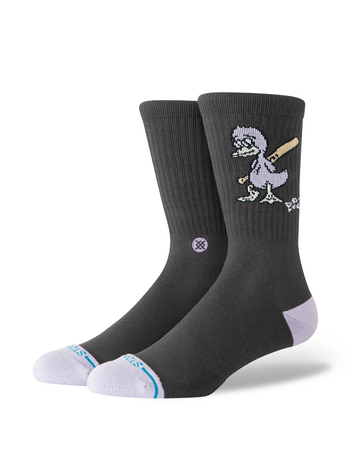 Stance MEN'S LIGHTS OUT CREW SOCKS CHARCOAL
