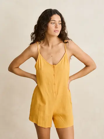 Rhythm WOMEN'S ESSENTIAL ADJUSTABLE ROMPER APRICOT