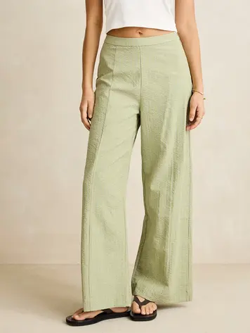 Rhythm FEMMES VISTA STRIPE WIDE LEG PANTS OLIVE