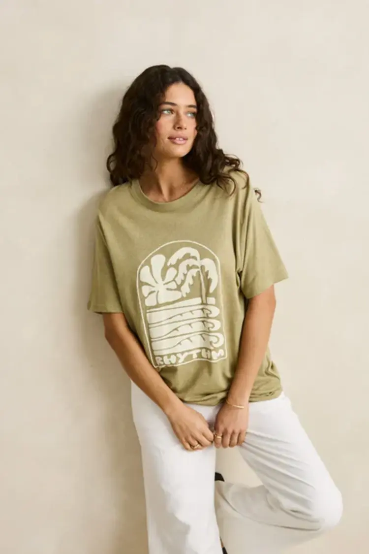 Rhythm WOMEN'S PALM AND SUN OVERSIZED T-SHIRT